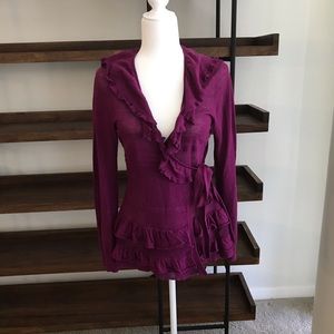 Anthropologie Guinevere wrap sweater top